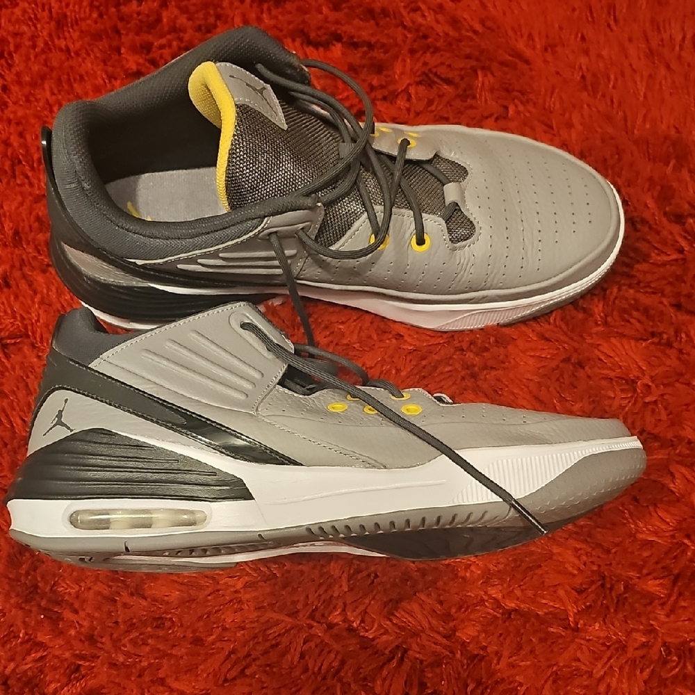 Jordan Gray and Yellow Athletic Shoes